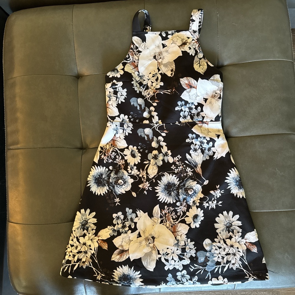 Abercrombie & Fitch Black Floral Mini Dress